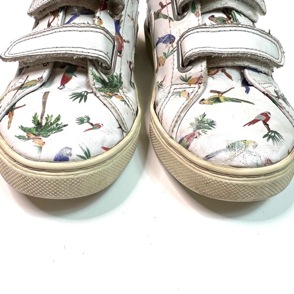 RARE Veja x G. Kero Kids Parrot Leather Sneakers Velcro Size 32 - US 1 - Picture 7 of 12